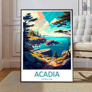 Arte de pared de viaje del Parque Nacional Acadia 
