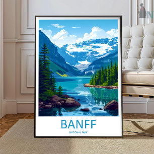 Arte de pared de viaje del Parque Nacional Banff B