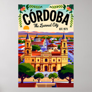 Arte de pared de viaje retro Córdoba Argentina