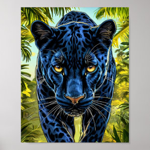 Arte de pared de vida silvestre poderosa selva pan