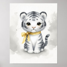 Arte de pared de vivero de jungla de tigre