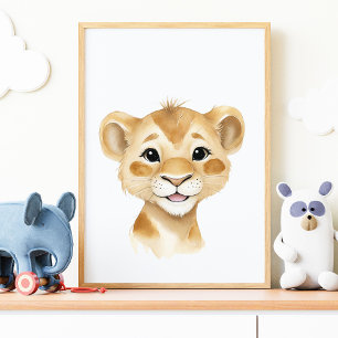 Arte de pared de vivero de safari de cachorro de l