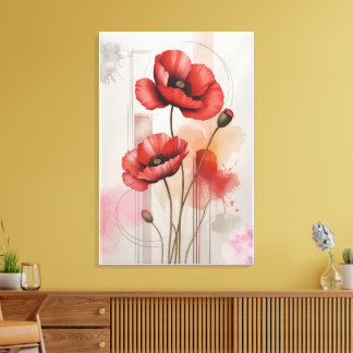 Arte de pared decoración de sala de estar flor de
