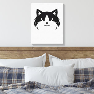 Arte de pared decorativo de gatito lindo moderno