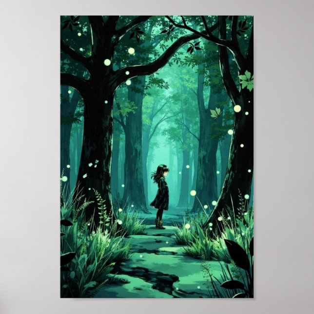 Arte de pared del espíritu del bosque encantado de (Frente)