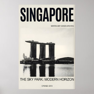 Arte de pared del horizonte de Singapur, Marina Ba