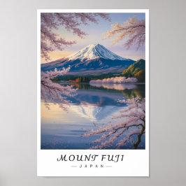 Arte de pared del Monte Fuji Japón, Volcán icónico