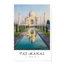 Arte de pared del Taj Mahal India, punto de refere