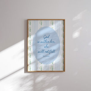 Arte de pared Dios Está Dentro de Ella, No Caerá