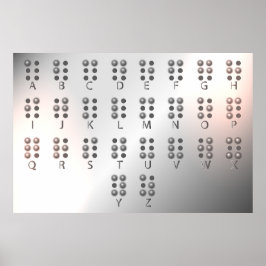 Arte de pared educativo con alfabeto braille