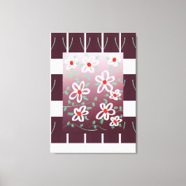 Arte De Pared Elegante Con Acentos De Rojo