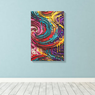 Arte de pared en 3D Swirl - Cartón corrugado color