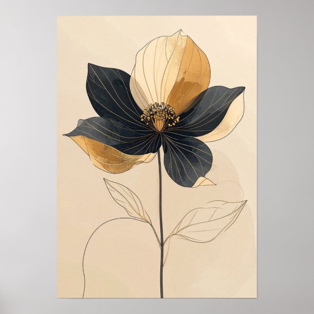 Arte de pared en bajorrelieve floral de Anémona bl (Frente)