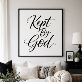 Arte de Pared en Blanco y Negro Mantenido por Dios