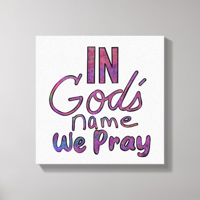 Arte de Pared En el Nombre de Dios Rezamos (Anverso)
