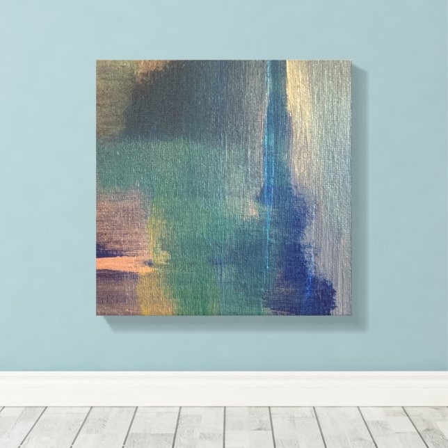 Arte de pared en lienzo abstracto (Insitu (piso de madera))