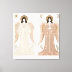 Arte de pared en lienzo Ángeles Celestiales