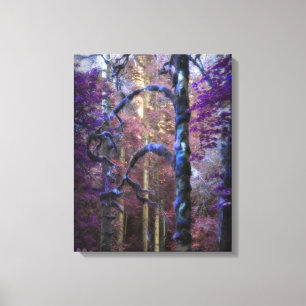 Arte de pared en lienzo Bosque Morado Encantado