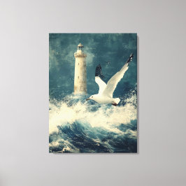 Arte de pared en lienzo con faro