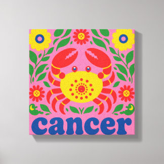 Arte de pared en lienzo de Cáncer – Cangrejo lindo