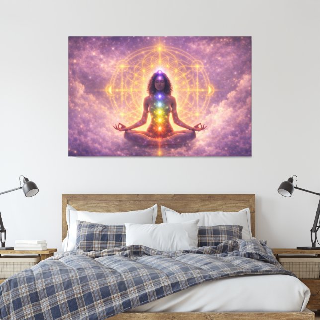 Arte de pared en lienzo estirado de meditación de  (Insitu(Dormitorio))