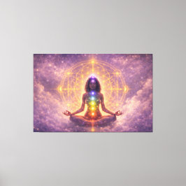 Arte de pared en lienzo estirado de meditación de 
