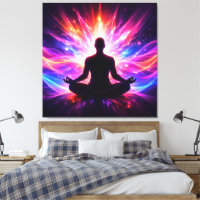 Arte de pared en lienzo estirado del chakra de med