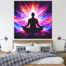 Arte de pared en lienzo estirado del chakra de med