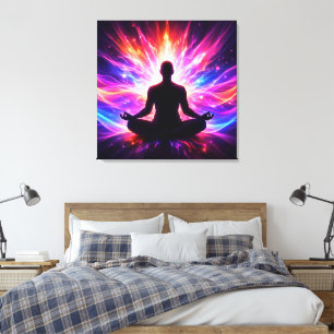 Arte de pared en lienzo estirado del chakra de med