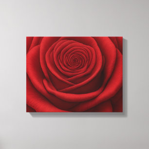 Arte de pared en lienzo - Flor de rosa roja