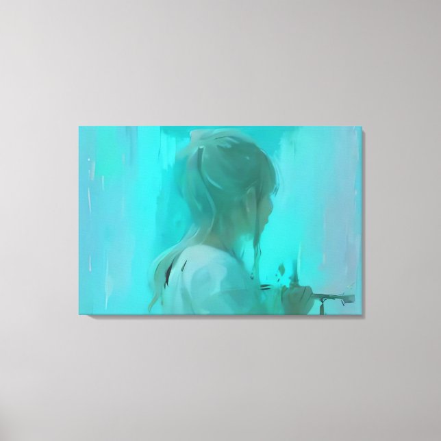 Arte de Pared en Lienzo Sueños de Turquesa Susurra (Anverso)