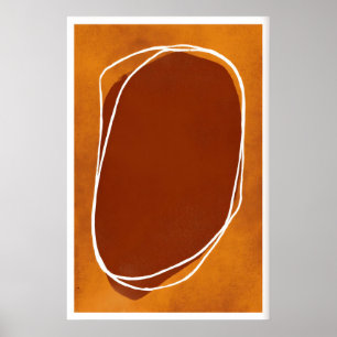 Arte de pared en tonos terrosos abstractos, calide
