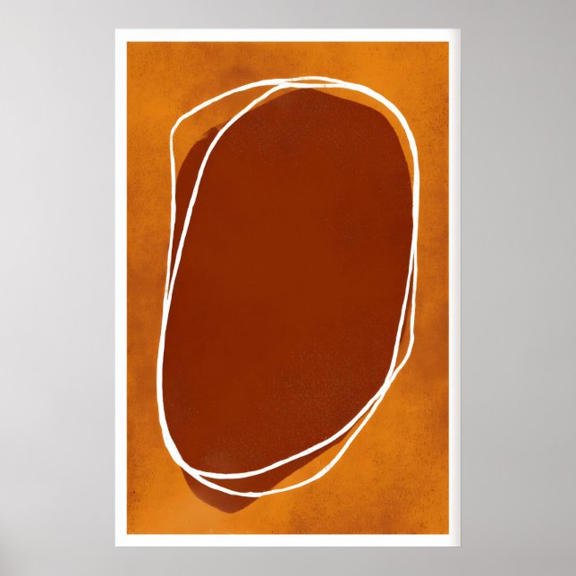 Arte de pared en tonos terrosos abstractos, calide (Frente)