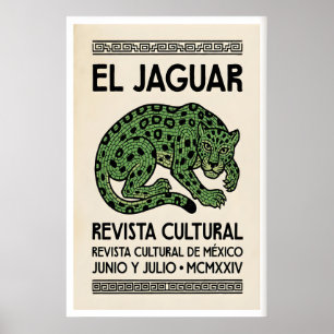 Arte de pared Espíritu de Jaguar, Lineas en Mosaic
