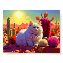 Arte de Pared Felino Colorido para Amantes de Gato