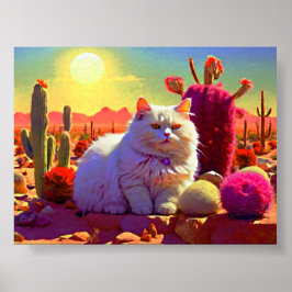 Arte de Pared Felino Colorido para Amantes de Gato