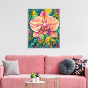 Arte de Pared Floral Orquídea Vibrante