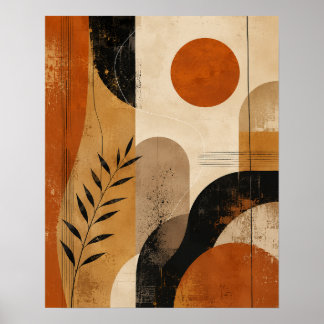 Arte de pared geométrico abstracto boho moderno – 