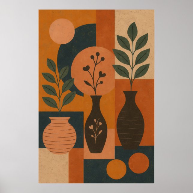 Arte de pared geométrico boho – Post abstracto min (Frente)