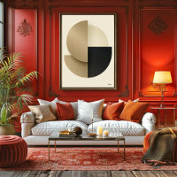 Arte de pared geométrico de lujo Art Deco | Oro mi