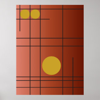 Arte de pared geométrico moderno Drift No. 1 — Pós