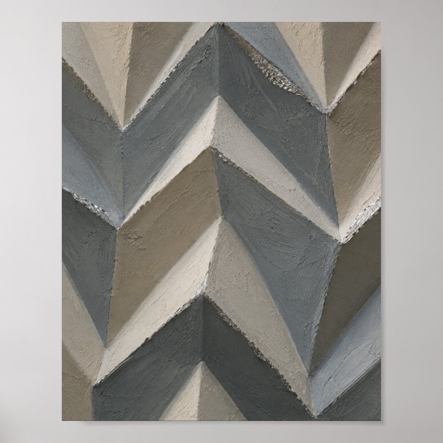 Arte de pared geométrico moderno | Gris beige neut (Frente)