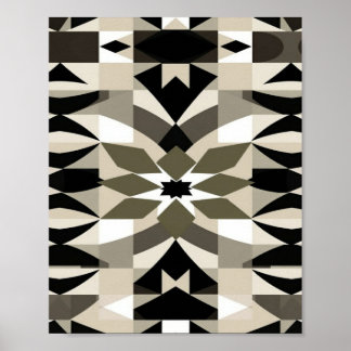 Arte de pared geométrico neutral moderno | Tierra