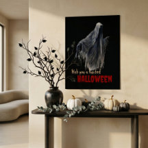 Arte de pared gótico de fantasma de Halloween embr