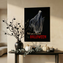 Arte de pared gótico de fantasma de Halloween embr