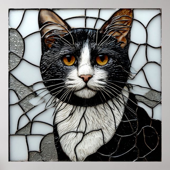 Arte de pared gótico místico de Gato Negro Resplan (Frente)