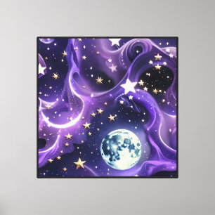 Arte de pared: impresión en lienzo celestial de la