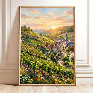 Arte de pared Impresionista de Normandía en lienzo