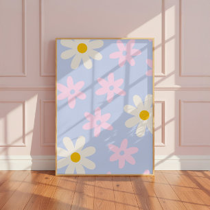 Arte de pared impreso para guardería de niñas con 