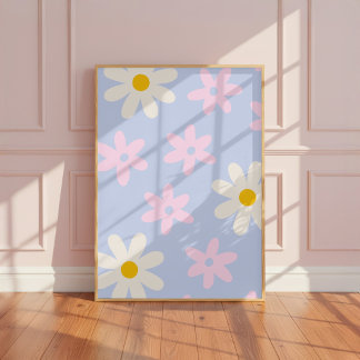 Arte de pared impreso para guardería de niñas con